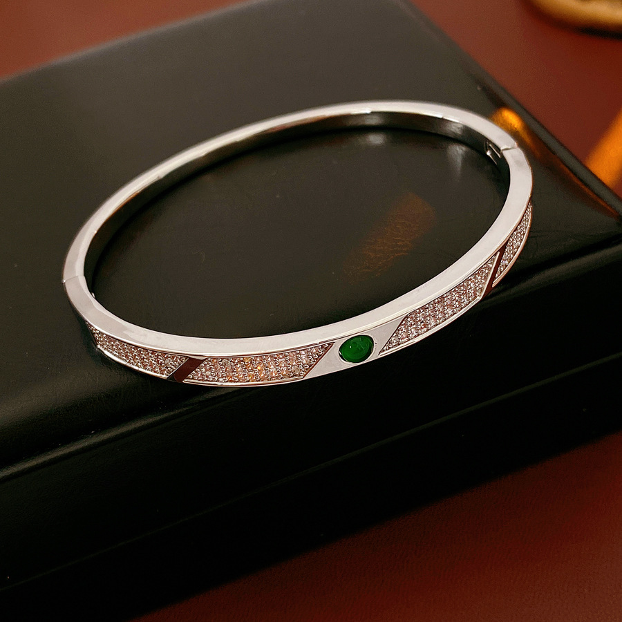 Brazalete de piedra de oro real, brazalete de abertura torcida, temperamento minimalista, pulsera de moda, brazalete de lujo ligero.