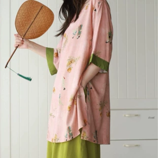 棉绸世家2026新中式棉绸睡衣女可外穿国风家居服复古人造棉套装