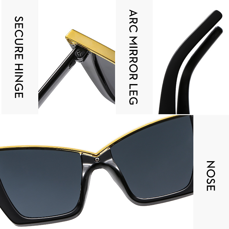 54g Weight Full Frame Glasses Structure Sunglasses Classification PC, UV400 Protection Lens Material Cat Eye Glasses Style Outdoor, Travel Occasion Solid Color Pattern All Seasons Season Women's Gender Casual, Vintage Style Style Casual Vintage Style Solid Color PC UV400 Protection Cat Eye Full Frame Women's Sunglasses 19