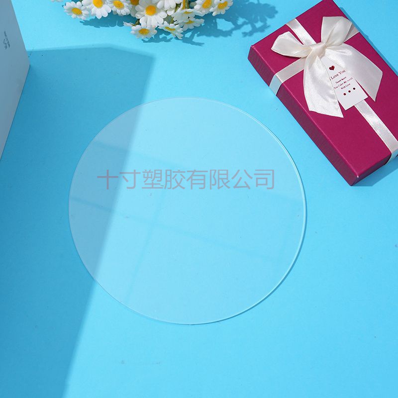 2mm透明亚克力圆形圆盘片圆环蛋糕底托甜点托盘手办底座DIY厂家