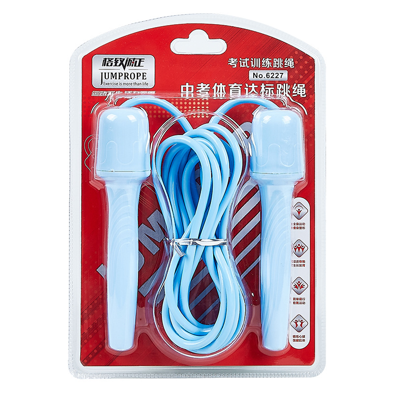 6227 entrenamiento de la prueba física del estudiante saltar la cuerda macaron color saltar la cuerda longitud de la cuerda ajustable examen deportivo de los niños competencia
