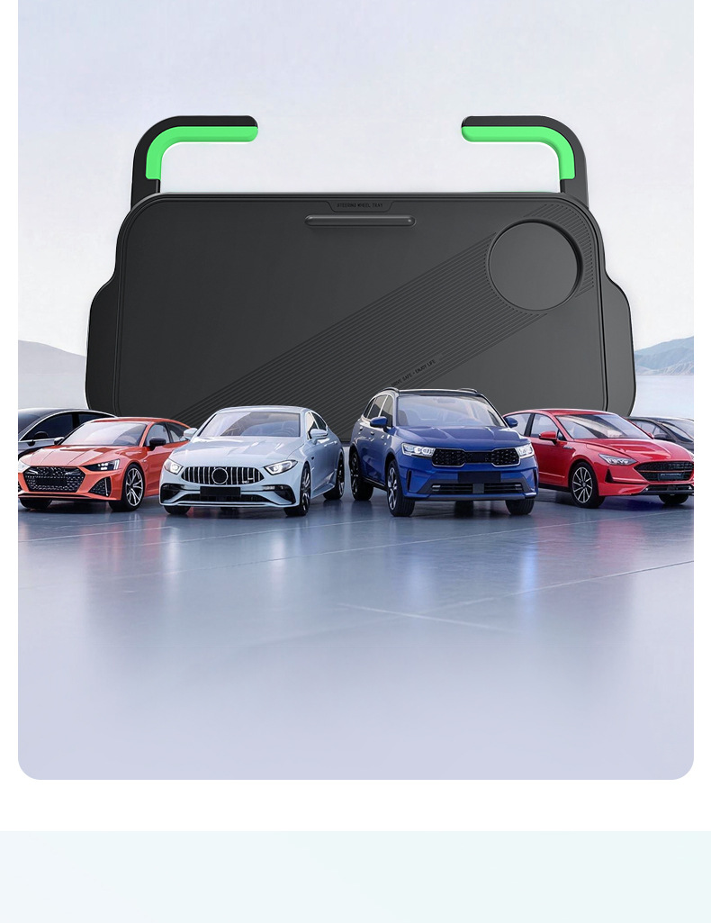 New Car-Mounted Small Table Board, Car Steering Wheel Dining Table, Small Table, Car Laptop Stand, Storage Box
