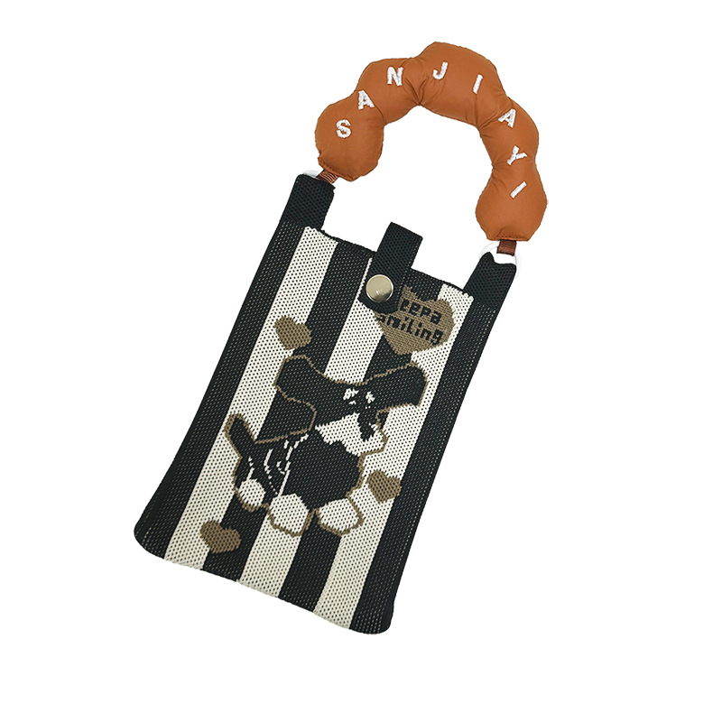 (스트랩리스 및 휴대용) 검은 줄무늬 강아지