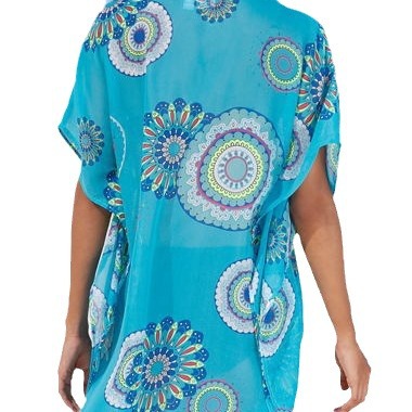 Amazon AliExpress verano eBay2018 europeo y americano nuevo transfronterizo gasa impresa playa protección solar blusa