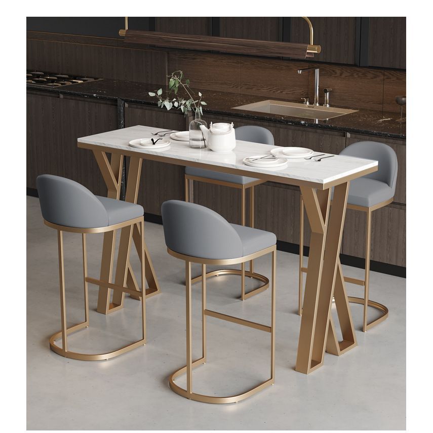 Nordic Marble Bar Table for Home Living Room Balcony Simple Partition Wall Light Luxury High Bar Table Dining Table Integrated