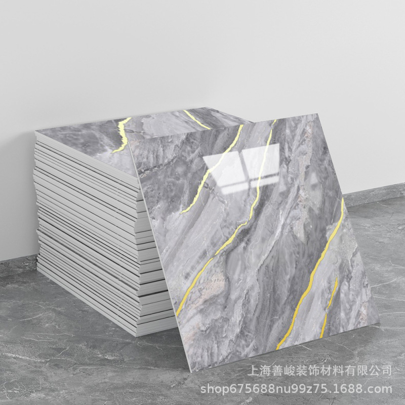 跨境出口批发30*30cm 仿瓷砖大理石纹自粘墙壁纸护墙板铝塑板贴纸|undefined