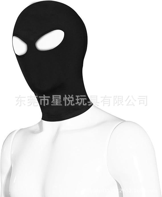 SM Erotic Hood Mask, Breathable Nylon Eye-Opening Design, Elastic Slip-On Adult Headgear — detail image 1
