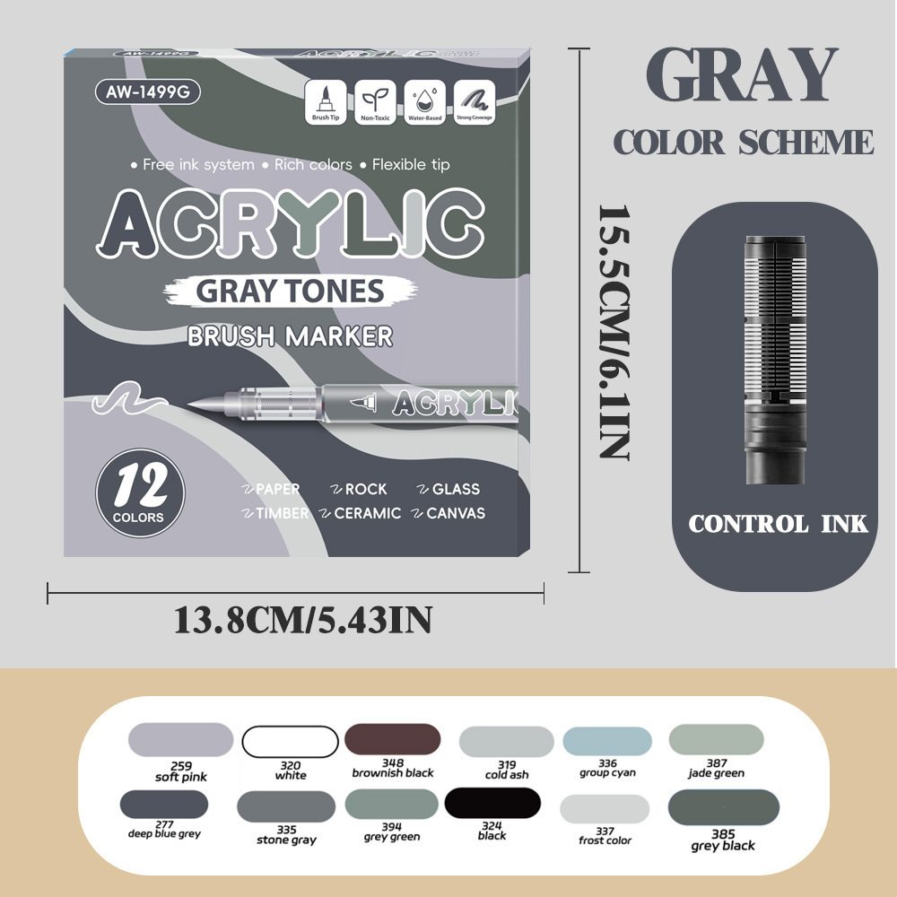 12 colores gris