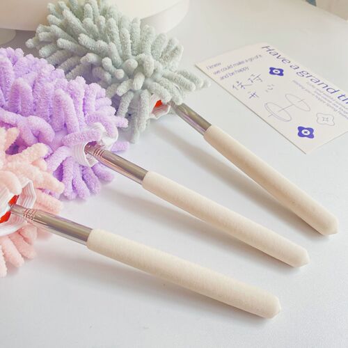 Housework cleaning feather duster retractable long pole electrostatic dust duster sweeping dust electrostatic adsorption dust brush feather duster
