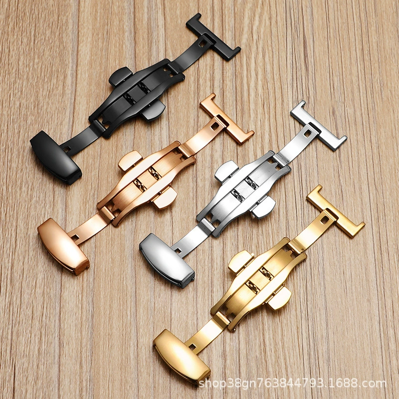 Аксессуары для часов Автоматическая пряжка-Бабочка Пряжка ремня из нержавеющей стали ремешок для часов Пряжка ремня с узором рыбьей чешуи в наличии Прямые продажи