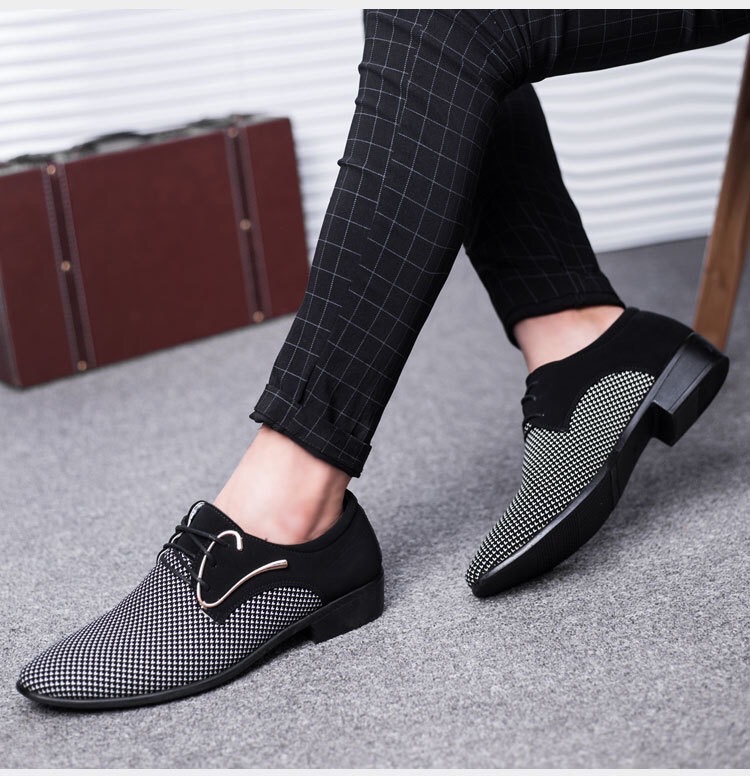 Men's Pointed Leather Shoes Detail 5