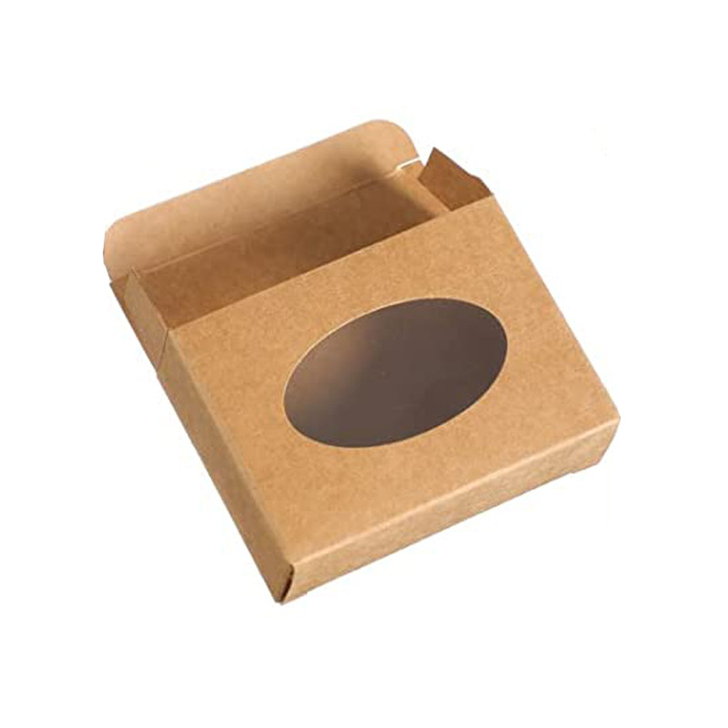 Caja de avión de papel kraft transfronteriza, ventana de jabón hecha a mano, caja de papel hueca, tarjeta blanca, tarjeta negra, mini caja pequeña de joyería al por mayor