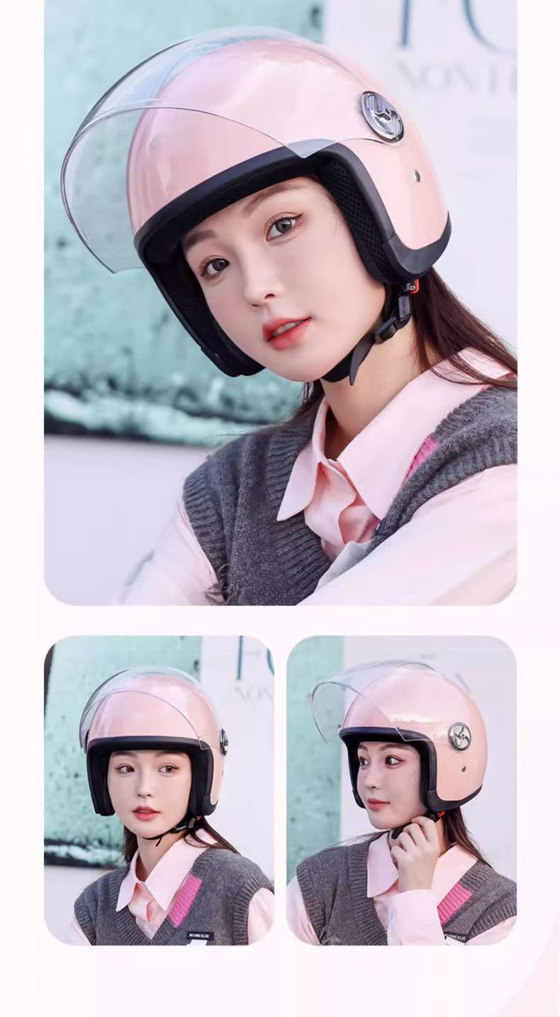 New national standard safety certified electric motorcycle helmet, suitable for both men and women, suitable for all seasons, warm, rainproof, and anti-fog helmet