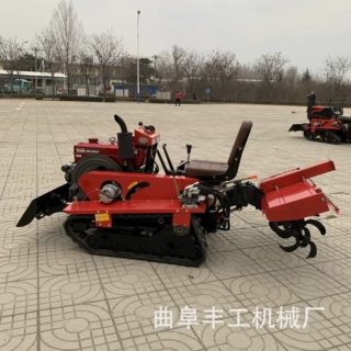 乘坐式履带微耕机小型多功能大棚耕地机 农用拖拉机耕整机播种机