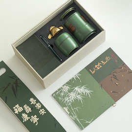 故宫文创竹办公水杯商务伴手礼茶杯礼盒送长辈送老师银行公司礼品