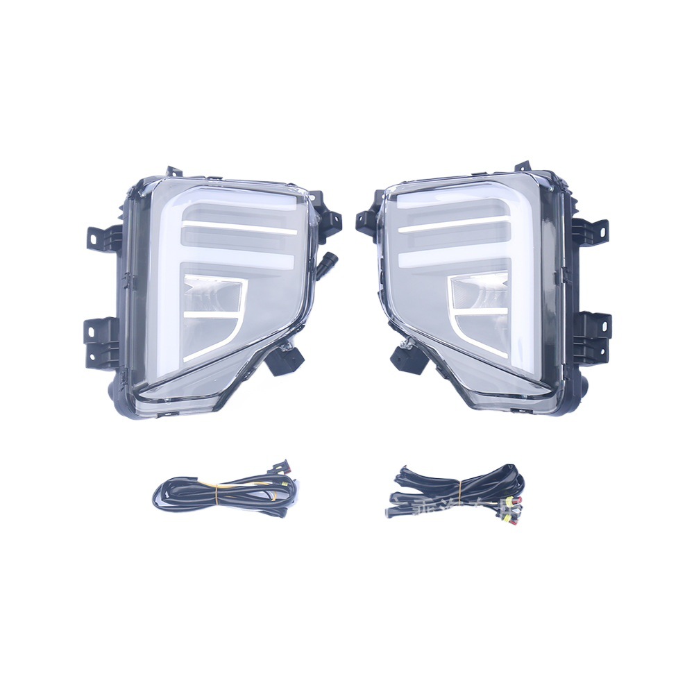 Aplicable a 17-18-19-21 Mitsubishi Triton Luz de marcha diurna Mitsubishi L200 luz diurna en forma de F 2 colores