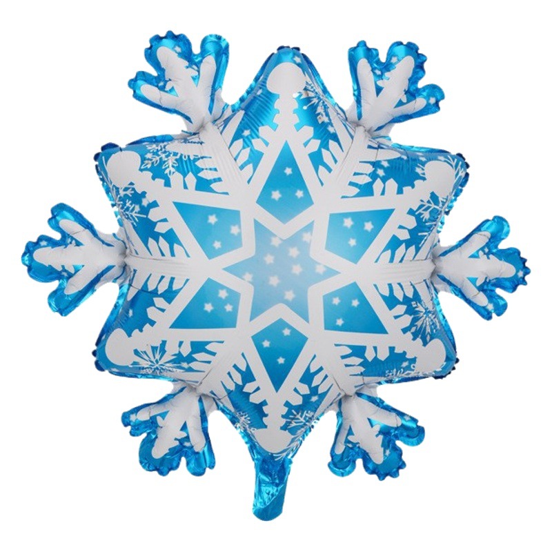 Nuevo globo de película de aluminio en forma de copo de nieve invierno festival de nieve mini copo de nieve princesa de nieve globo de fiesta de cumpleaños
