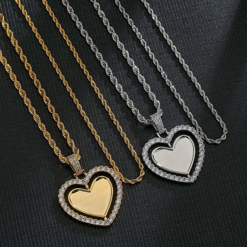 Vente En Gros Bijoux Collier En Cuivre Coeur Tournant Nihaojewelry display picture 9