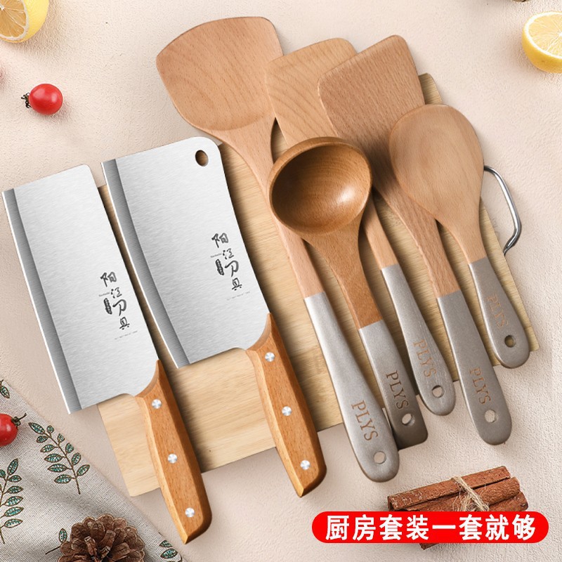 Cuchillo de tres piezas conjunto de cuchillo conjunto de tablero de cuchillo combinación dormitorio doméstico 2 en 1 cuchillo de cocina tablero de corte de cocina utensilios de cocina image 1