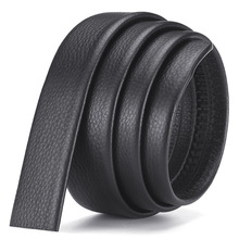 新款双面牛皮二层牛皮带男士腰带皮条皮带皮身无扣单带身自动扣带