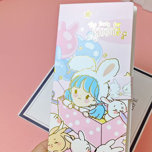 Creative and cute student stationery sticky notes cartoon hot stamping note paper magnetic buckle notepad tearable sticky notes wholesale