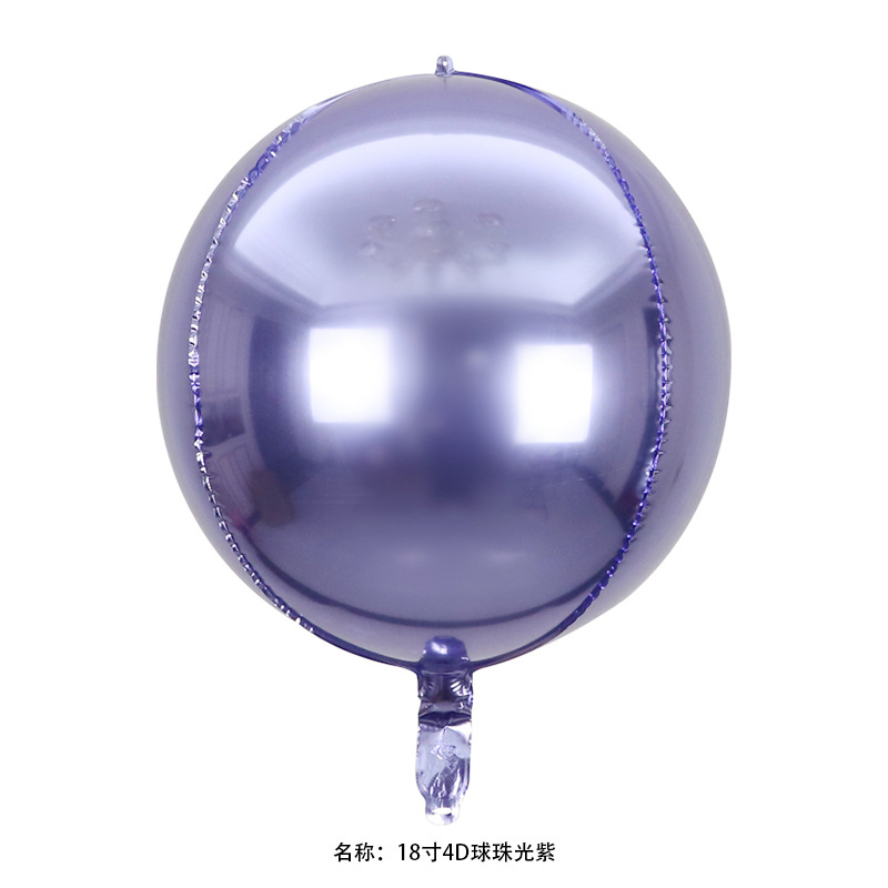 18 pulgadas 22 pulgadas 32 pulgadas 50 pulgadas 4D esfera redonda gran tamaño normal globo de película de aluminio decoración de fiesta de cumpleaños