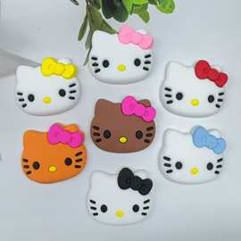 卡通领结kt猫PVC软胶配饰diy鞋花手机壳水杯书包毛绒玩具冰箱贴片