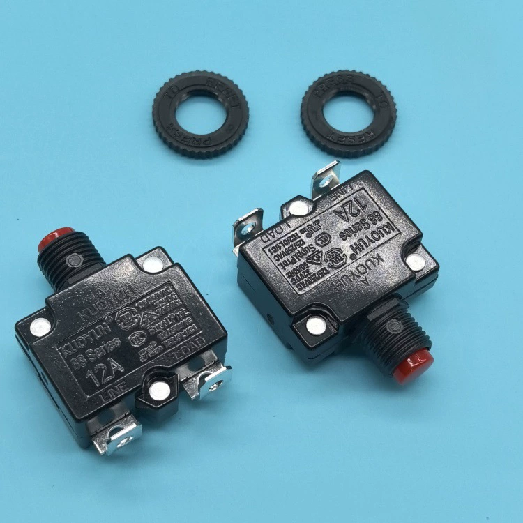 88-12A Защита от перегрузки Автоматический выключатель сброса тока 12A Красная гибкая ножка Ручное восстановление