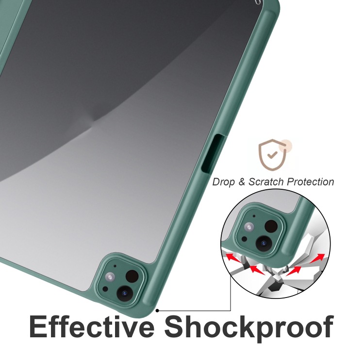 Funda para iPad Pro 11 2024 acrílico triple tableta inteligente