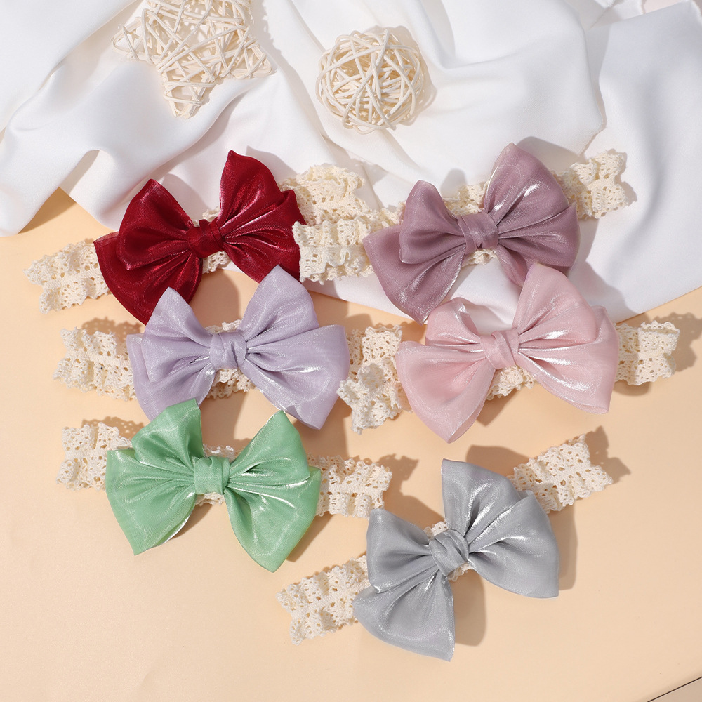 2024 New Style Hair Band Korean Style Cute Fashion Multi-color All-match Elegant Baby Girl Children's Bow Headwear Hair Ring_voghion.com