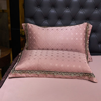 Real silk pillow case a pair Pillow case 2 European style Satin Pillow cover student dormitory Double 48*74cm