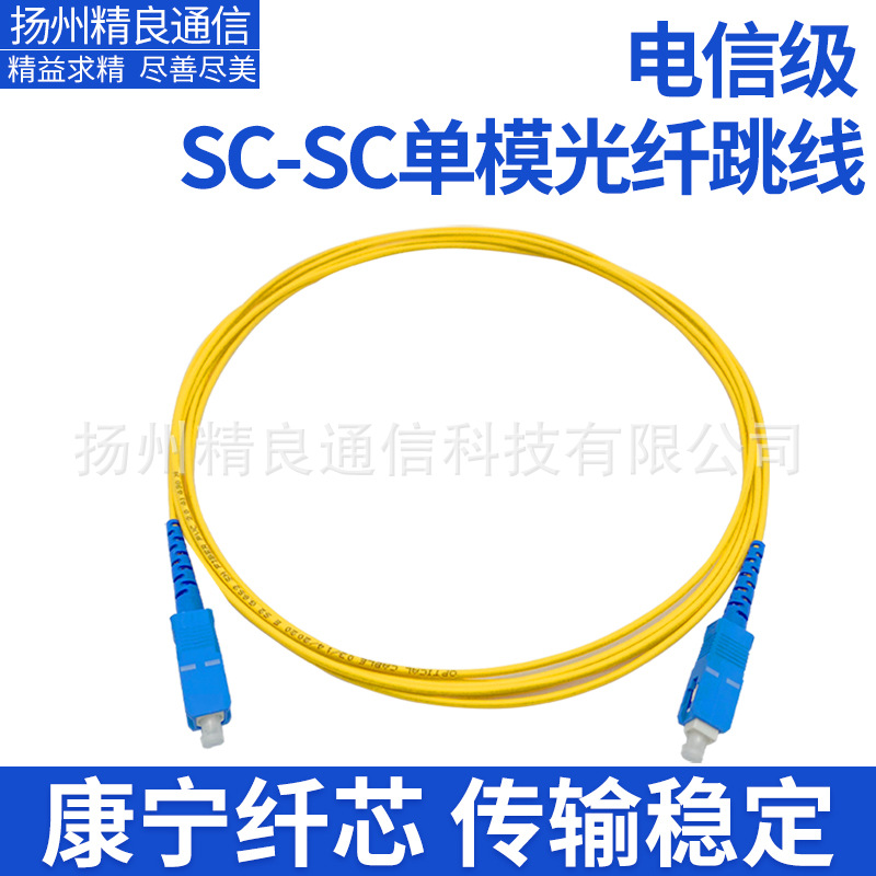 精良3米SC-SC单模光纤跳线SC尾纤跳线光纤线1/3/5/10m长度可选择