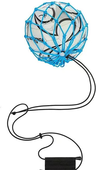 Pelota de fútbol entrenador cinturón neto bolsa de pelota de bolsillo práctica pelota de fútbol para niños con cinturón de pelota de cuerda equipo de entrenamiento