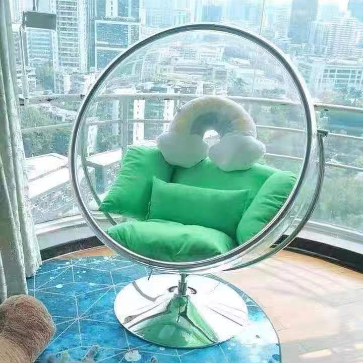 Fábrica directa silla colgante colgante silla de burbujas interior al aire libre chatarra silla colgante roja acrílica balcón nórdico image 14