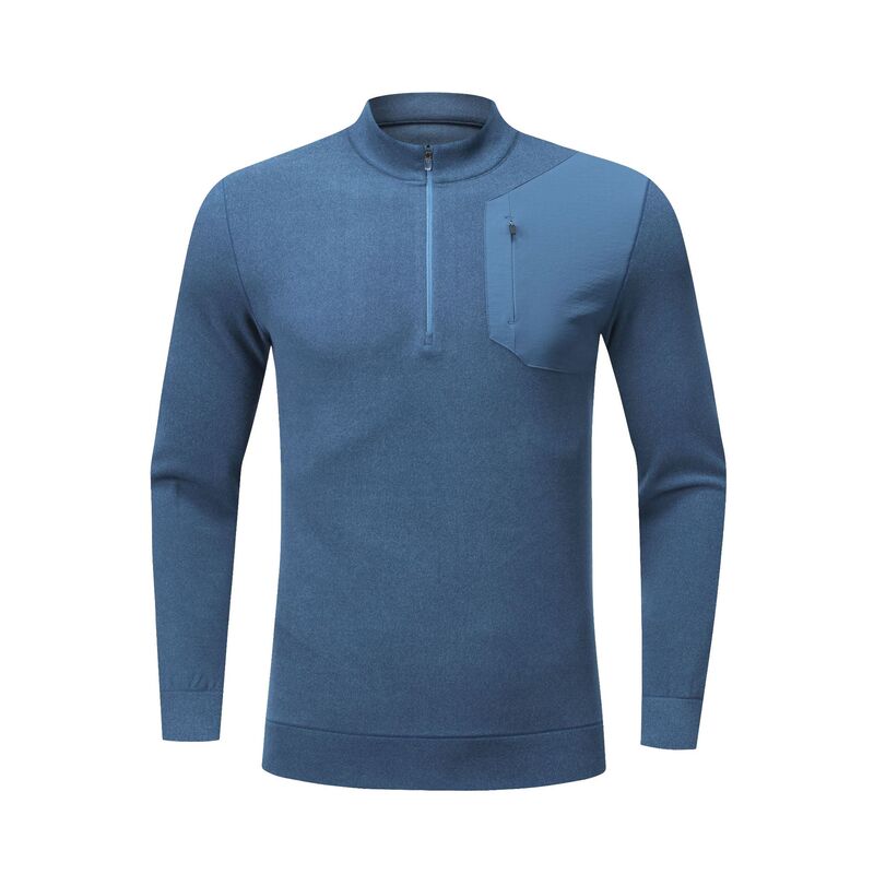 Same Style as Niaojia! Men's Fleece-Lined Half-Zip Stand Collar Base Layer for Mountaineering, Outdoor, Long-Sleeve, Warm, Sports, and Leisure Same Style as Niaojia! Men's Fleece-Lined Half-Zip Stand Collar Base Layer for Mountaineering, Outdoor, Long-Sleeve, Warm, Sports, and Leisure