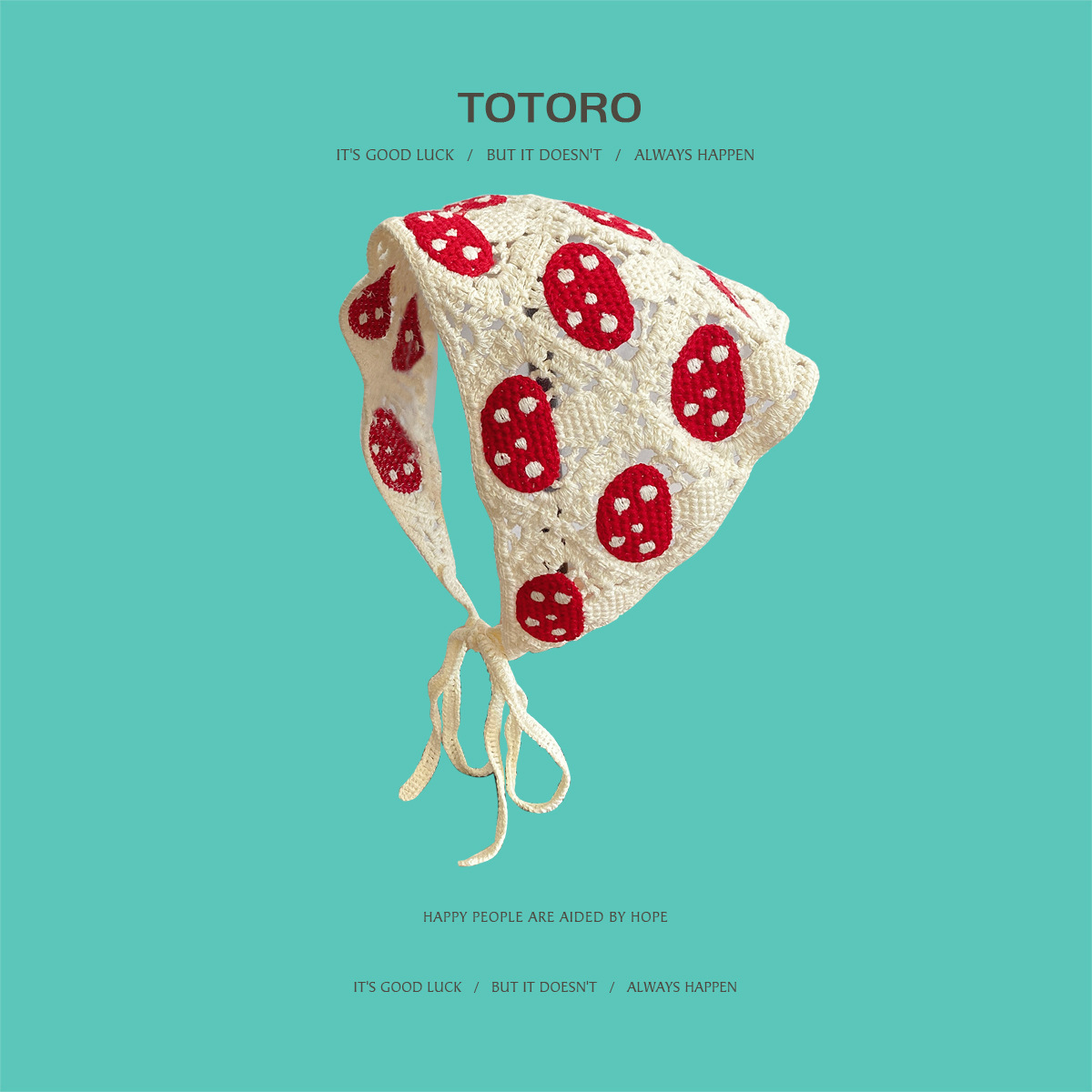 Turbante retro francés, bufanda triangular para mujer, diadema, salida de primavera y verano, dulce y lindo, estilo artístico de ganchillo hecho a mano, sombrero de Baotou