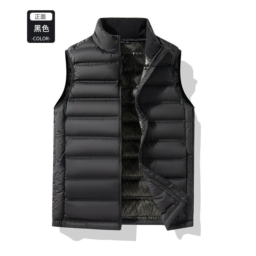 2024 новый осенний и зимний 90 белый утиный пуховик мужской жилет