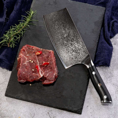 Damascus steel G10 kitchen knife Chopping knife Stainless steel sharp section Chef Knife household kitchen tool