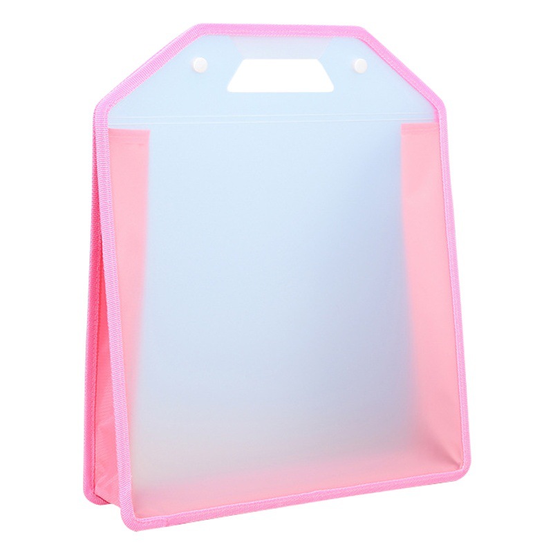 Amazon bolsa de almacenamiento de gran capacidad Oxford Borde de tela bolsa de archivo portátil estudiante Snap esmerilado prueba bolsa de papel al por mayor