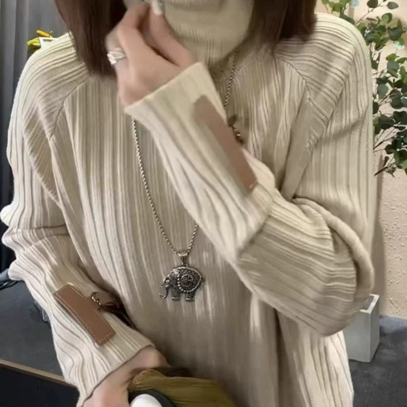 Демисезонная булавка, свитер, oversize, ассиметричный крой