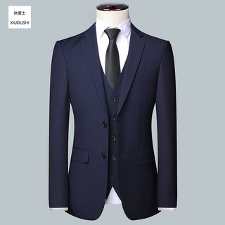 男士西服套装三件套韩版修身西装男全套商务正装伴郎新郎结婚礼服