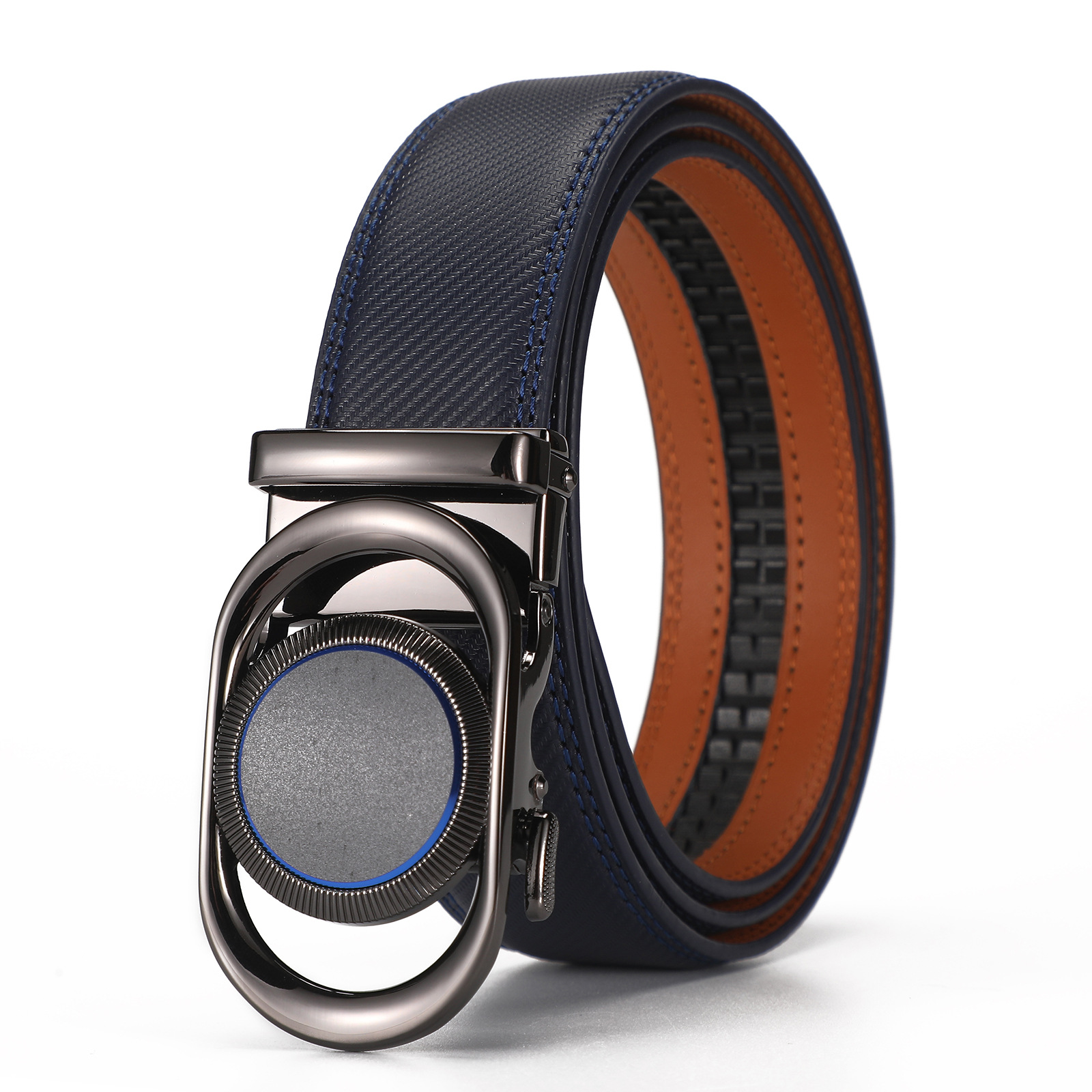 New Hot Selling Men's Belts, Men's Genuine Leather Automatic Buckle Belts, Men's 2023 New High End Business Leisure Trend Cowhide Pant Straps_voghion.com