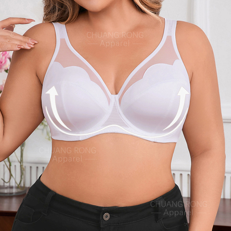 Plus-Size Cross-Border Underwire Bra for Women, Lace Thin Style, Minimizes Large Bust, Gathers and Prevents Sagging, Non-Padded Bra Plus-Size Cross-Border Underwire Bra for Women, Lace Thin Style, Minimizes Large Bust, Gathers and Prevents Sagging, Non-Padded Bra