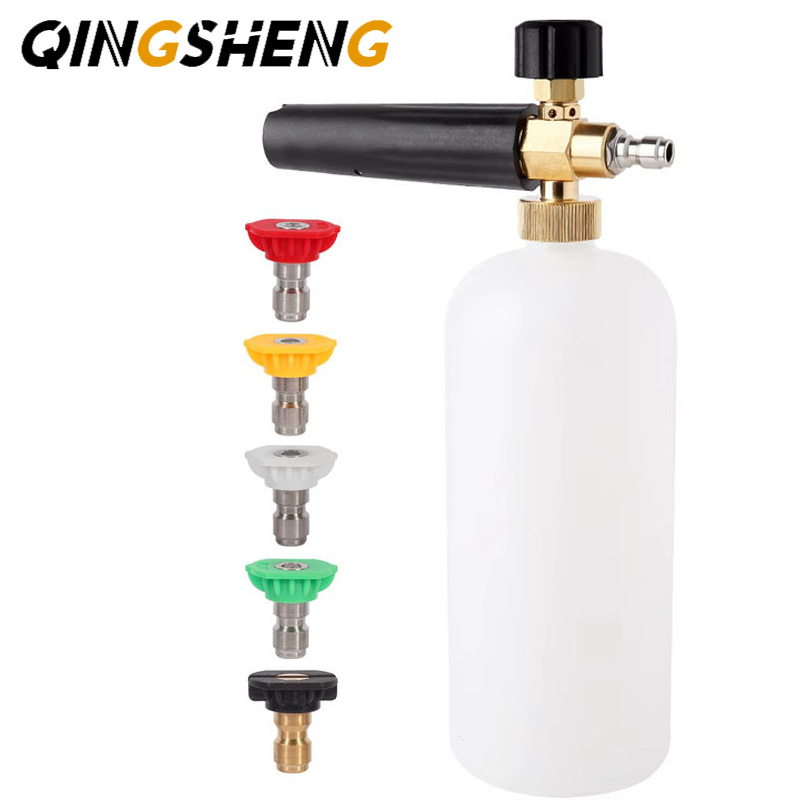 厂家批发高压洗车机K系列泡沫喷壶洗车水枪1/4快插大口径PA壶跨境