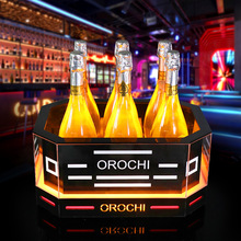 酒吧KTV创意新款冰桶夜场发光啤酒框亚克力LED洋酒桶酒框酒架冰桶