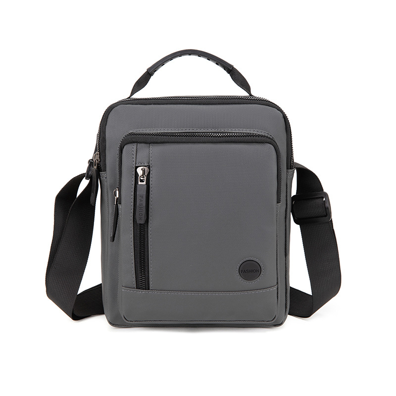 2024 nuevo bolso de hombro de negocios simple bolso de hombro casual de color sólido portátil a prueba de rociadores bolso de hombre inclinado