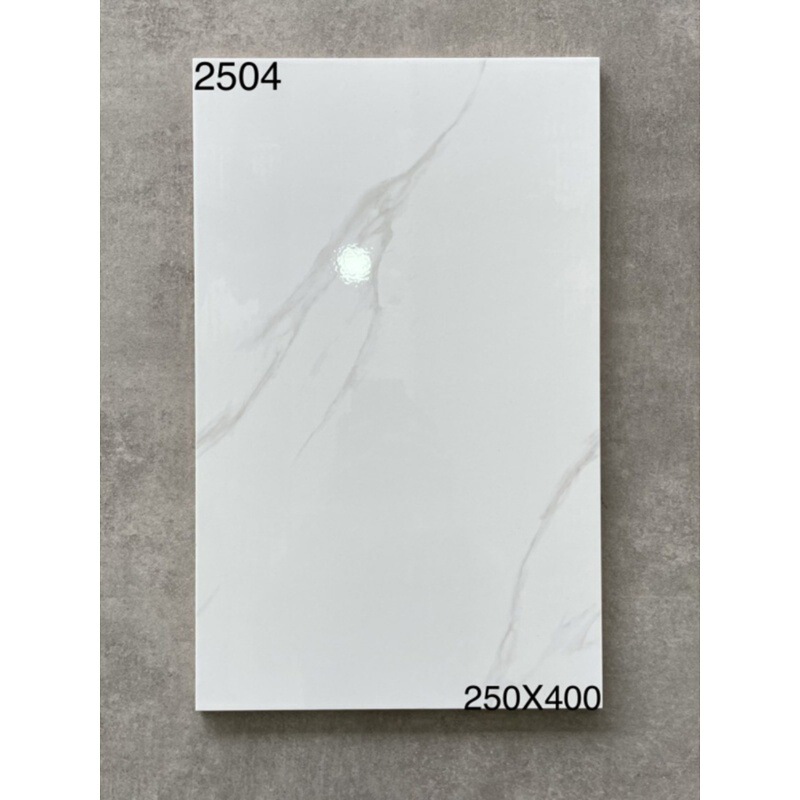250X400 Ceramic Tiles Kitchen Bathroom Wall Tiles Balcony Bathroom Glazed Bright White Porcelain Tiles Engineering Tiles 25*40