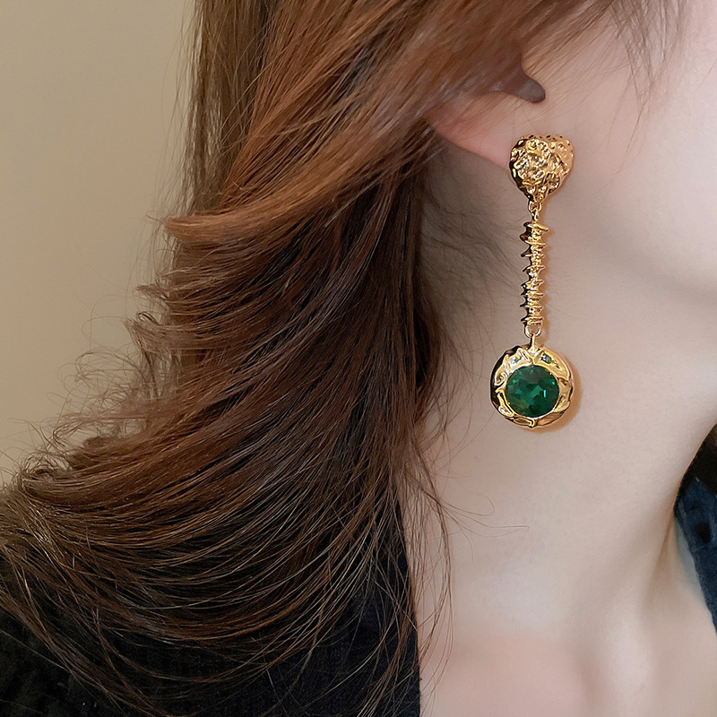 Wholesale Jewelry Classic Style Water Droplets Metal Enamel Drop Earrings display picture 2