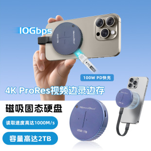 Magnetic Portable Solid State Drive 1T2Tbusb3.2 Mobile Ssd10Gbps Mobile Phone Computer Universal Pd Fast Charging