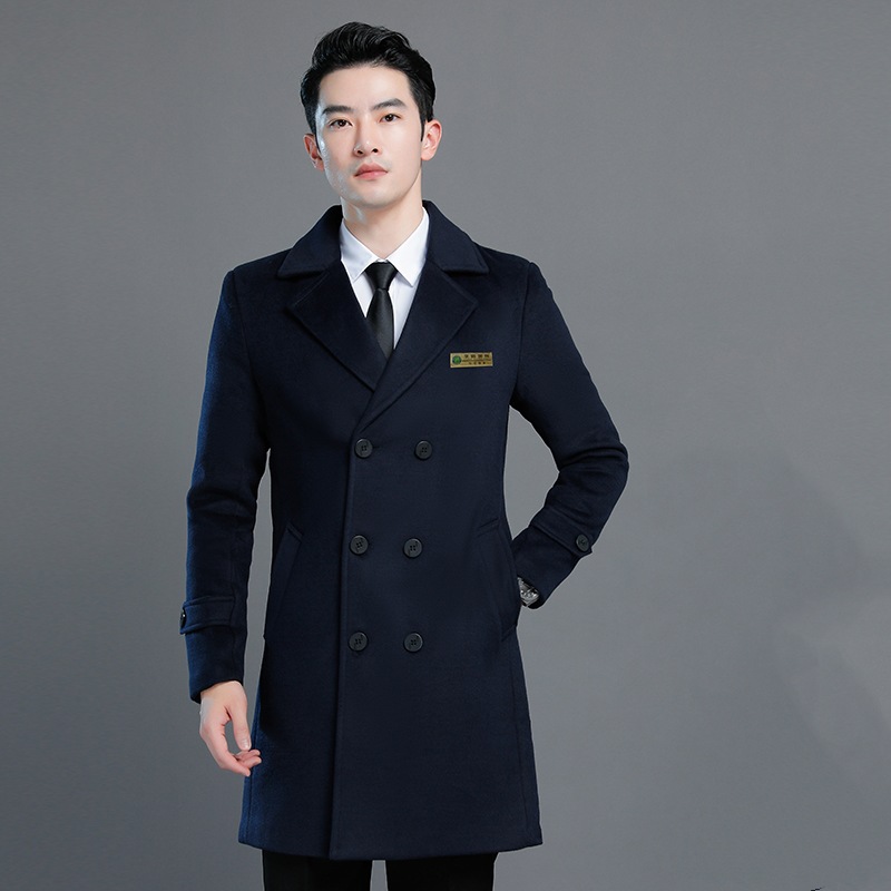 코튼 214 남성용 블루 더블 브레스트